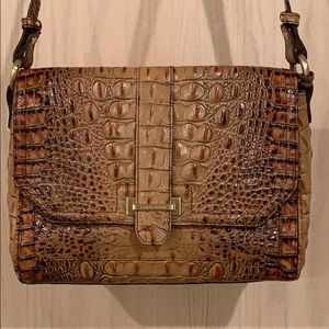 BRAHMIN TOASTED PECAN MELBOURNE CROSSBODY EUC